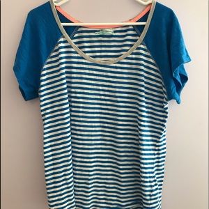 Maurices Blue and White Stripe Top